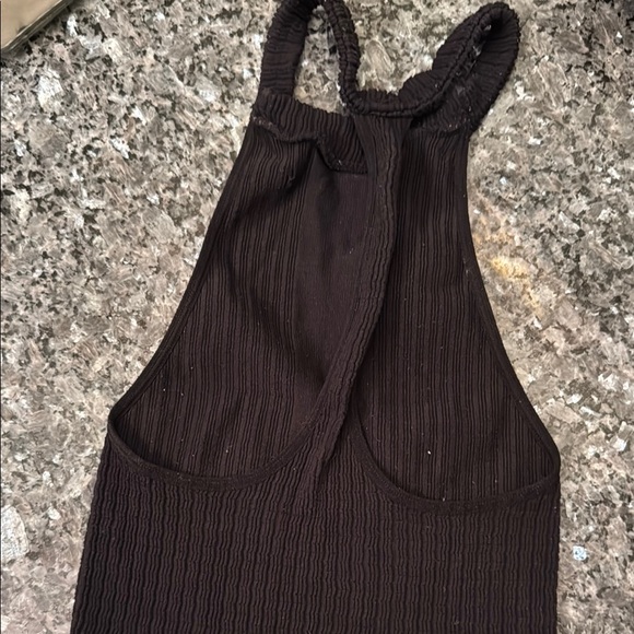 Free People Black Ribbed Halter Top - Picture 2 of 3